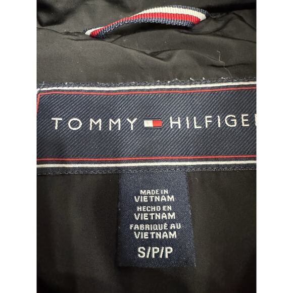 Tommy Hilfiger Puffer Jacket Womens Medium Small Full Zip Button No Hood - Picture 4 of 6